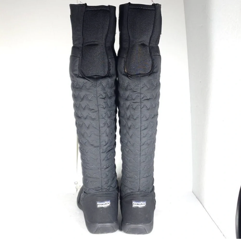 Patagonia Women's Fiona US8,5 Black PrimaLoft Quilted SidebZip Tall Boots